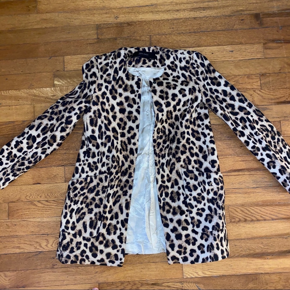 ZARA BASIC COLLECTION Leopard Print Coat